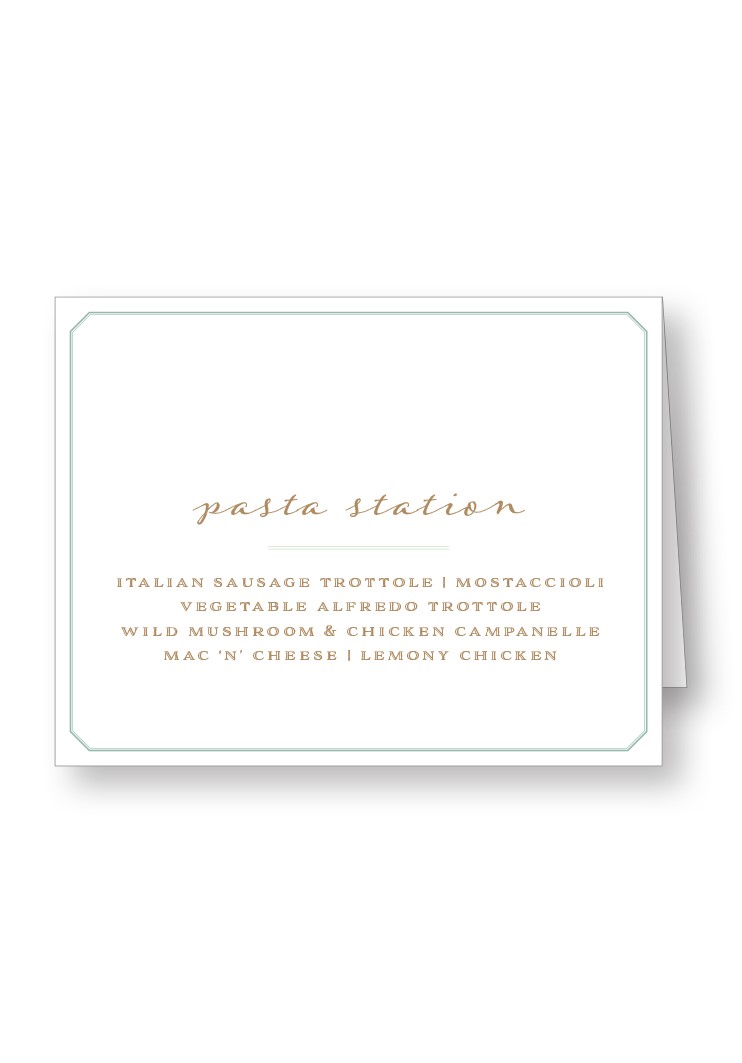 Sage Food Station & Appetizer Signage | Paper Daisies Stationery
