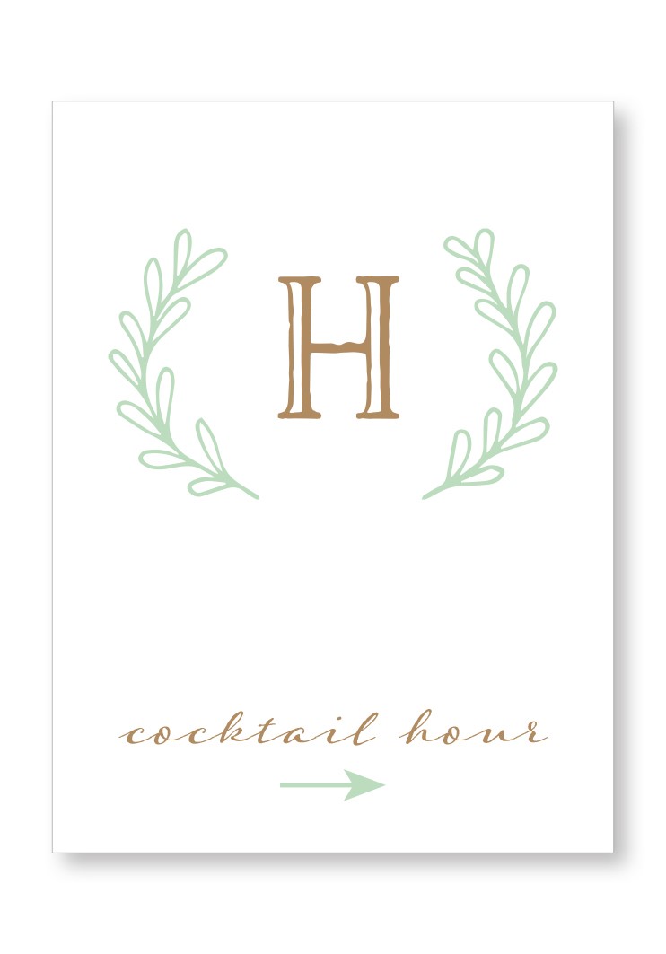 Sage Ceremony & Reception Large Signage | Paper Daisies Stationery