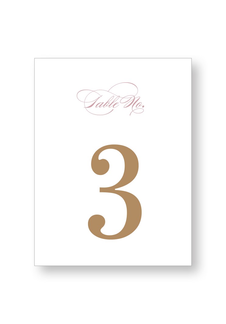 Rose Table Numbers | Paper Daisies Stationery