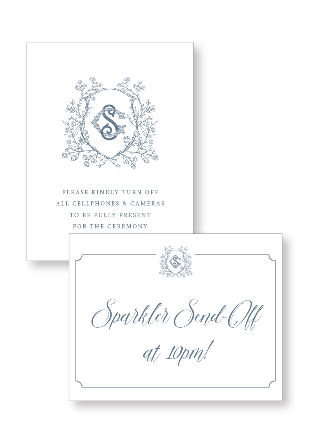 Boxwood Ceremony & Reception Small Signage | Paper Daisies Stationery