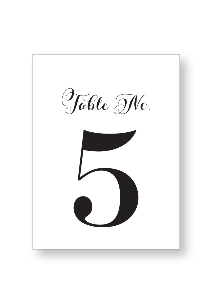 Gardenia Table Numbers | Paper Daisies Stationery