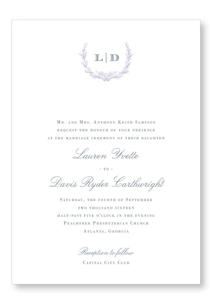 Iris Invitation | Paper Daisies Stationery
