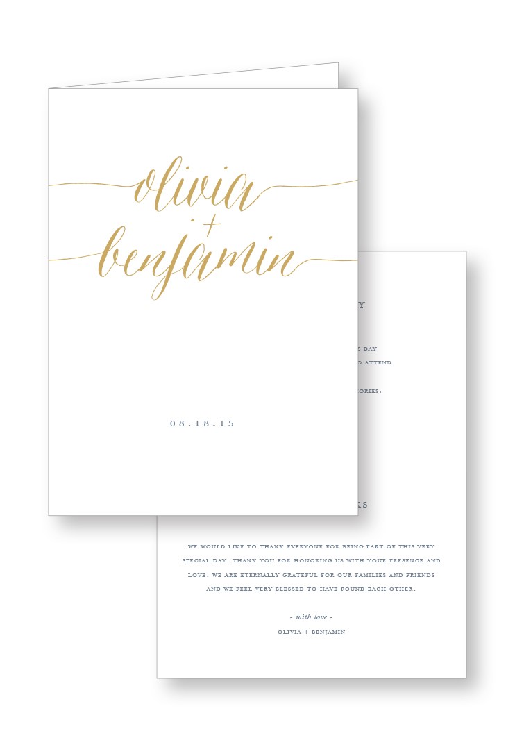 Freesia Program | Paper Daisies Stationery