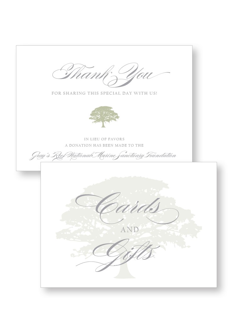Spanish Moss Ceremony & Reception Small Signage | Paper Daisies Stationery
