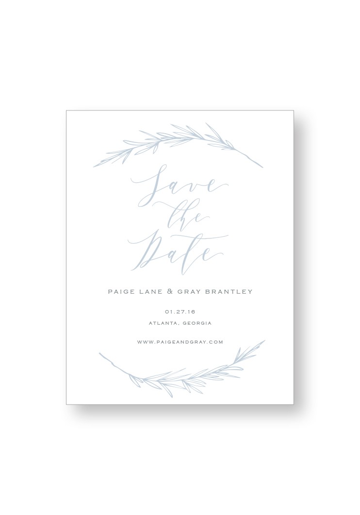Periwinkle Save the Date | Paper Daisies Stationery