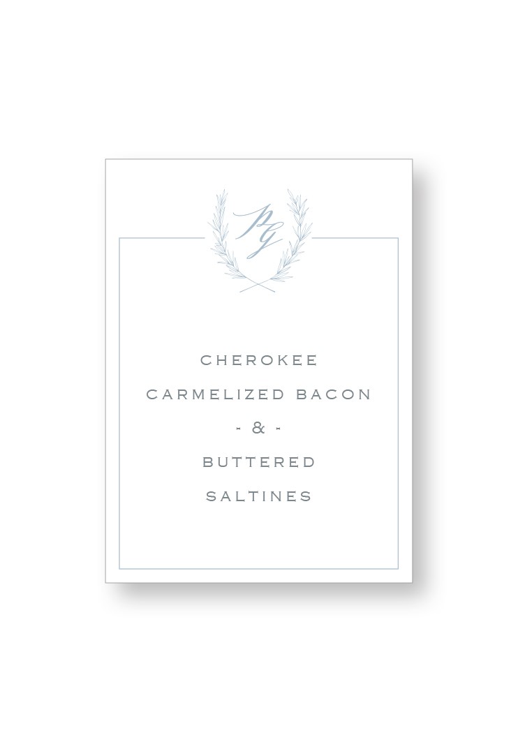 Periwinkle Food Station & Appetizer Signage | Paper Daisies Stationery
