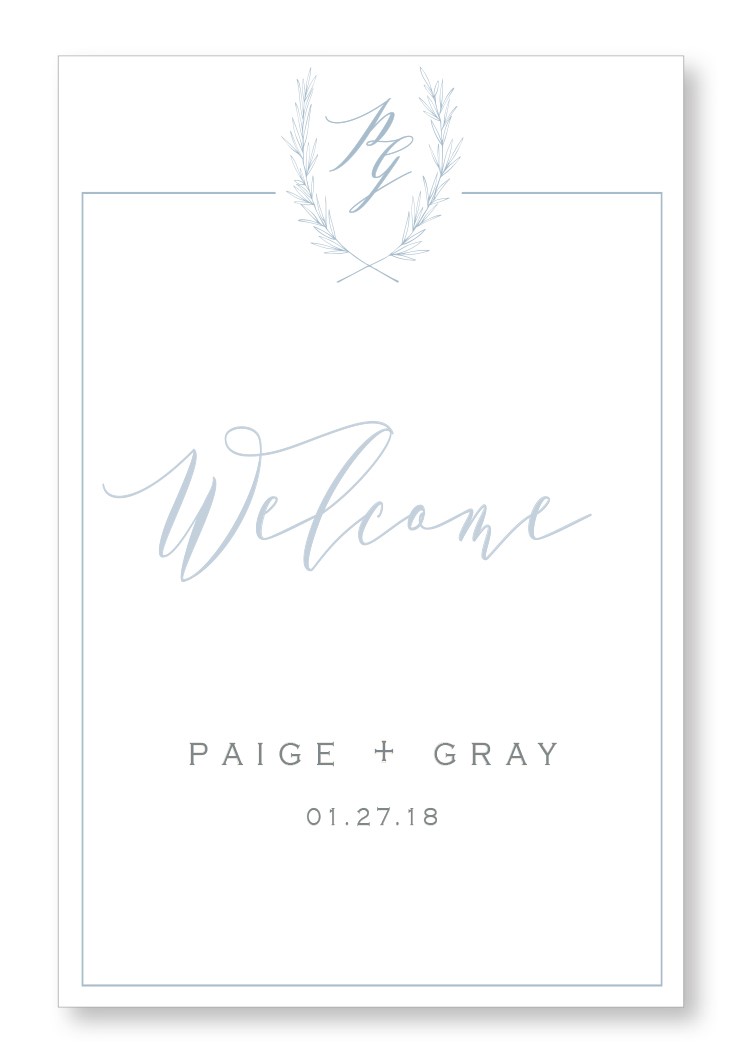 Periwinkle Ceremony & Reception Large Signage | Paper Daisies Stationery