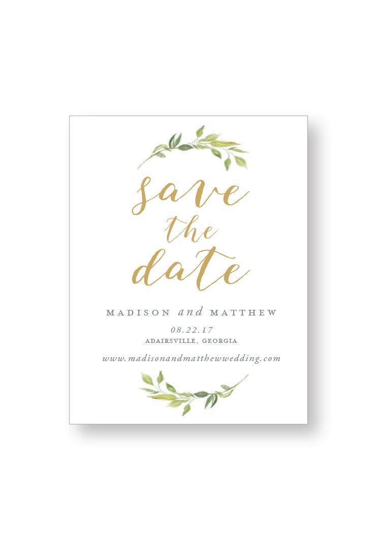 Laurel Save the Date | Paper Daisies Stationery