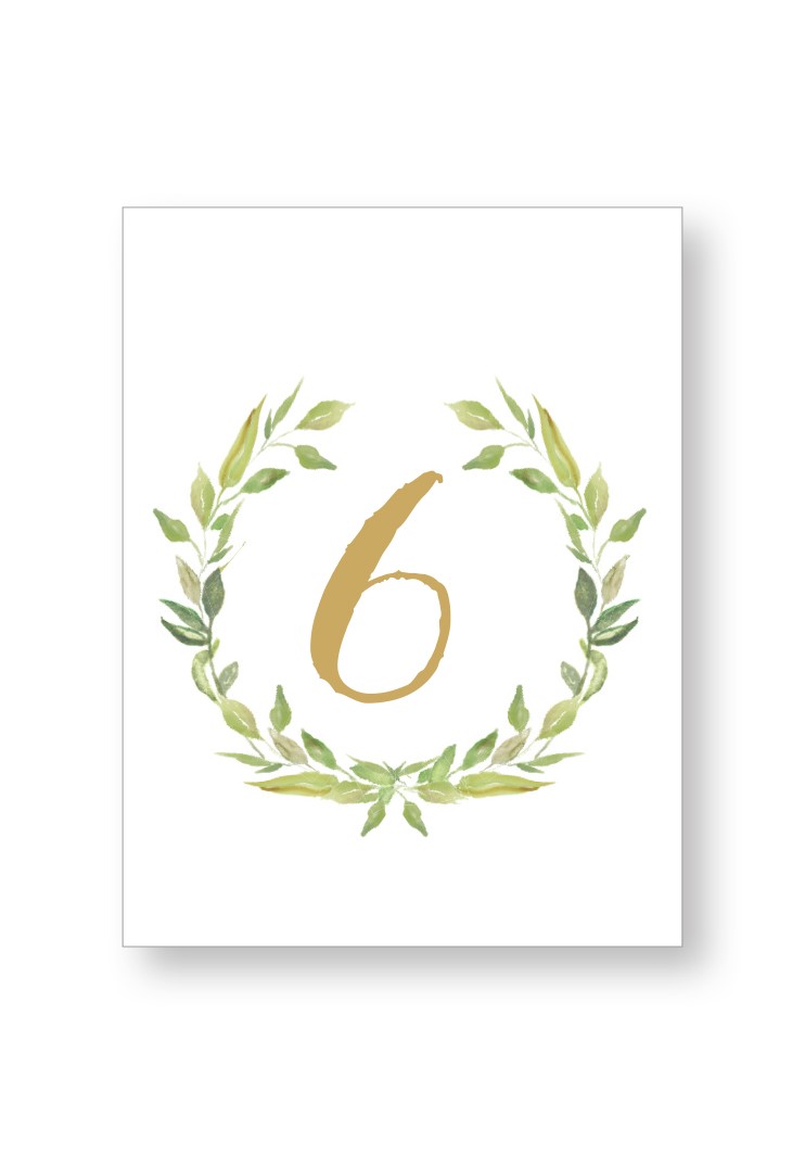 Laurel Table Numbers | Paper Daisies Stationery