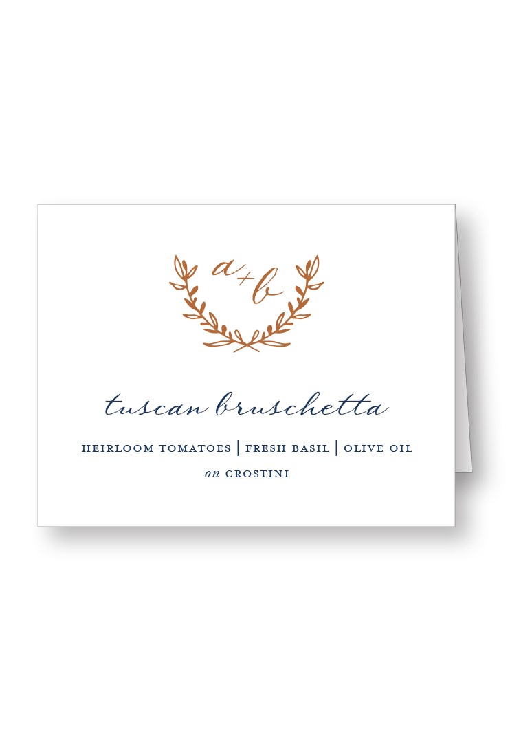 Marsala Food Station & Appetizer Signage | Paper Daisies Stationery