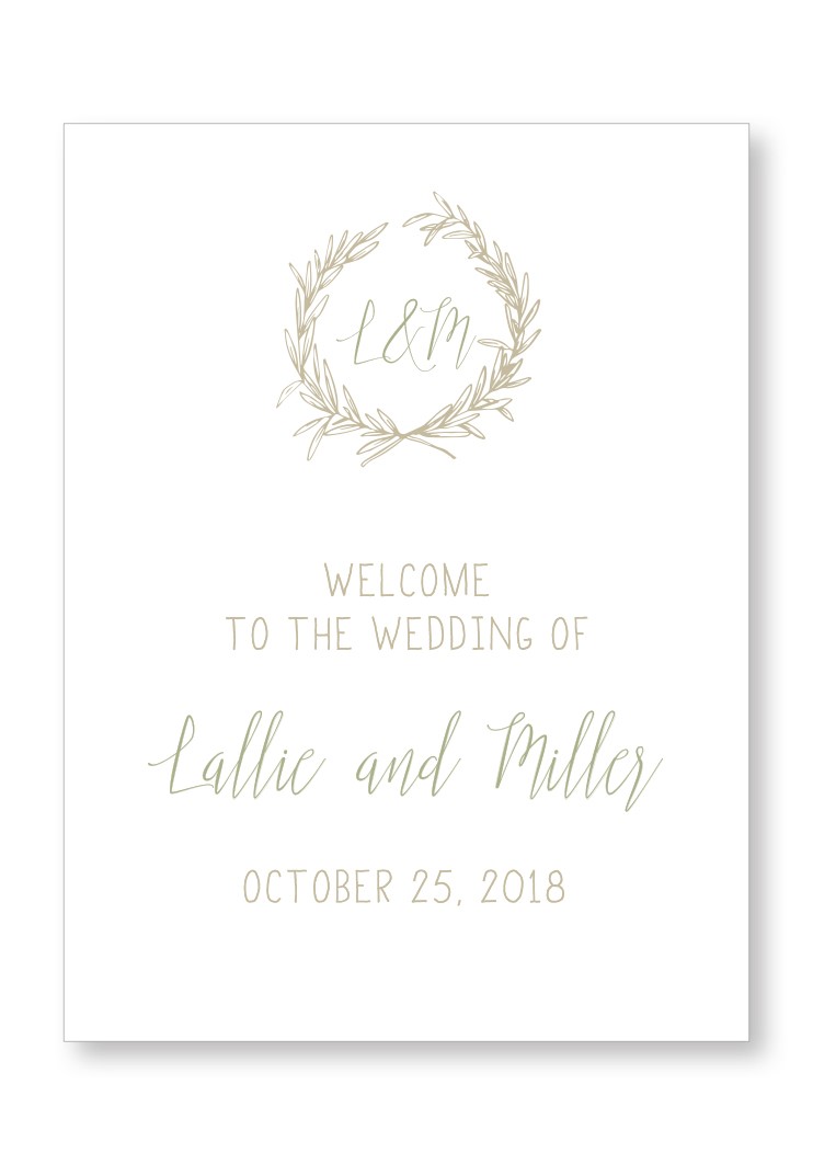 Branch Ceremony & Reception Large Signage | Paper Daisies Stationery