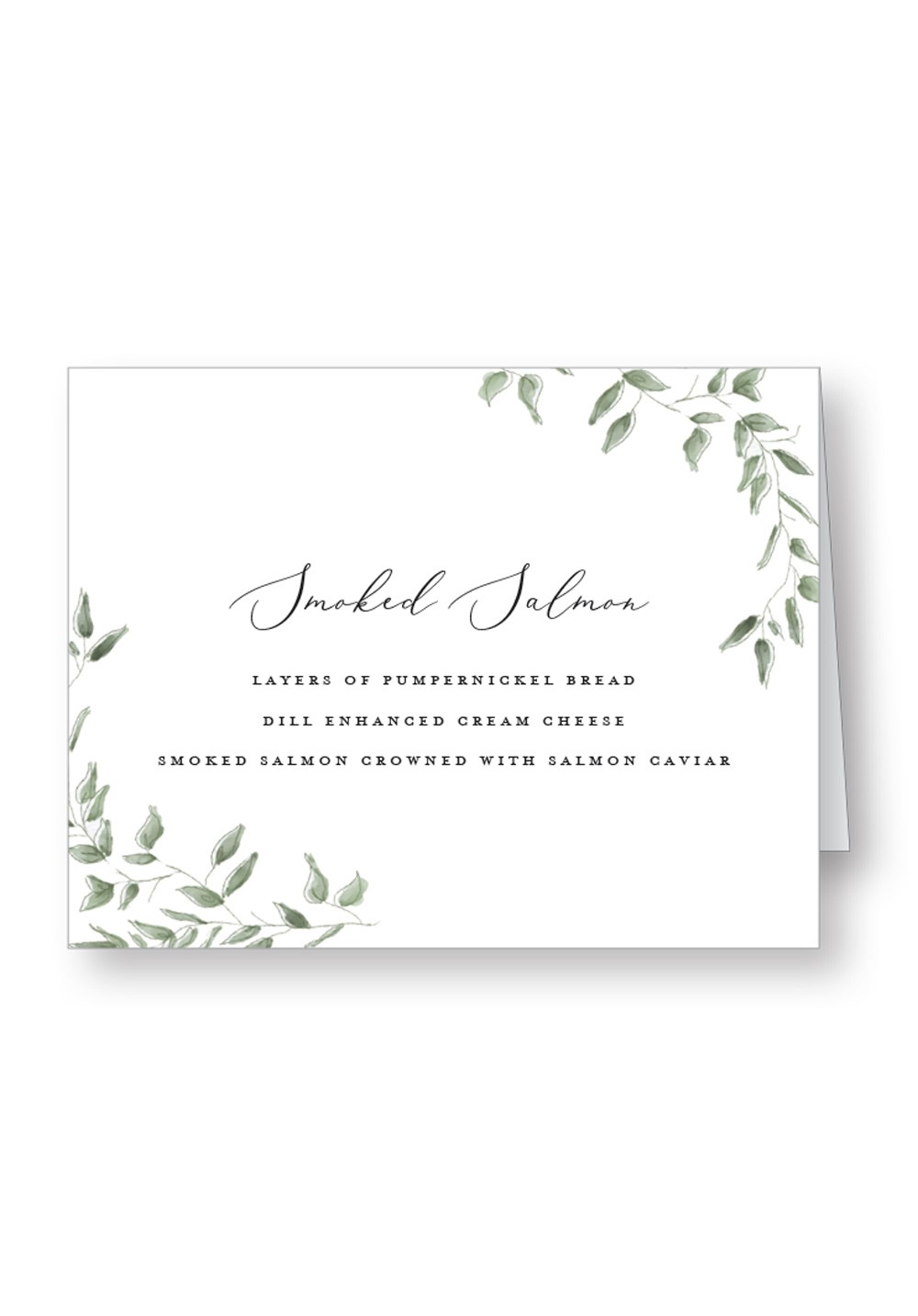 Eucalyptus Food Station & Appetizer Signage | Paper Daisies Stationery