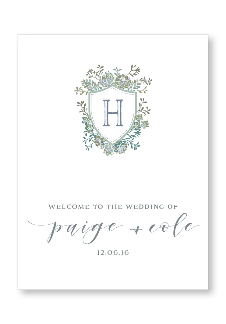 Succulent Ceremony & Reception Large Signage | Paper Daisies Stationery