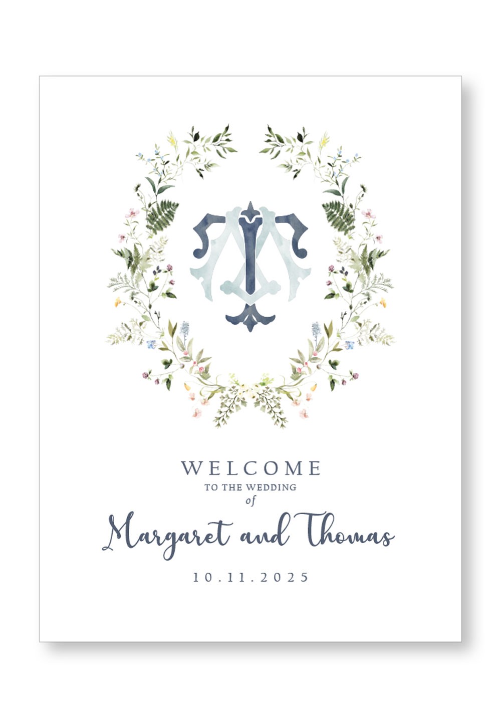 Blue Bell Ceremony & Reception Large Signage | Paper Daisies Stationery