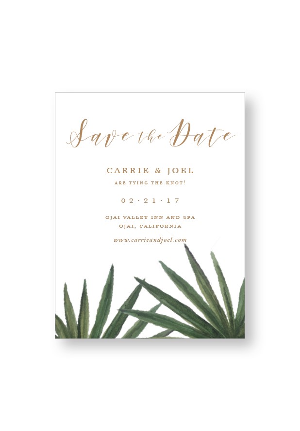 Palm Save the Date | Paper Daisies Stationery