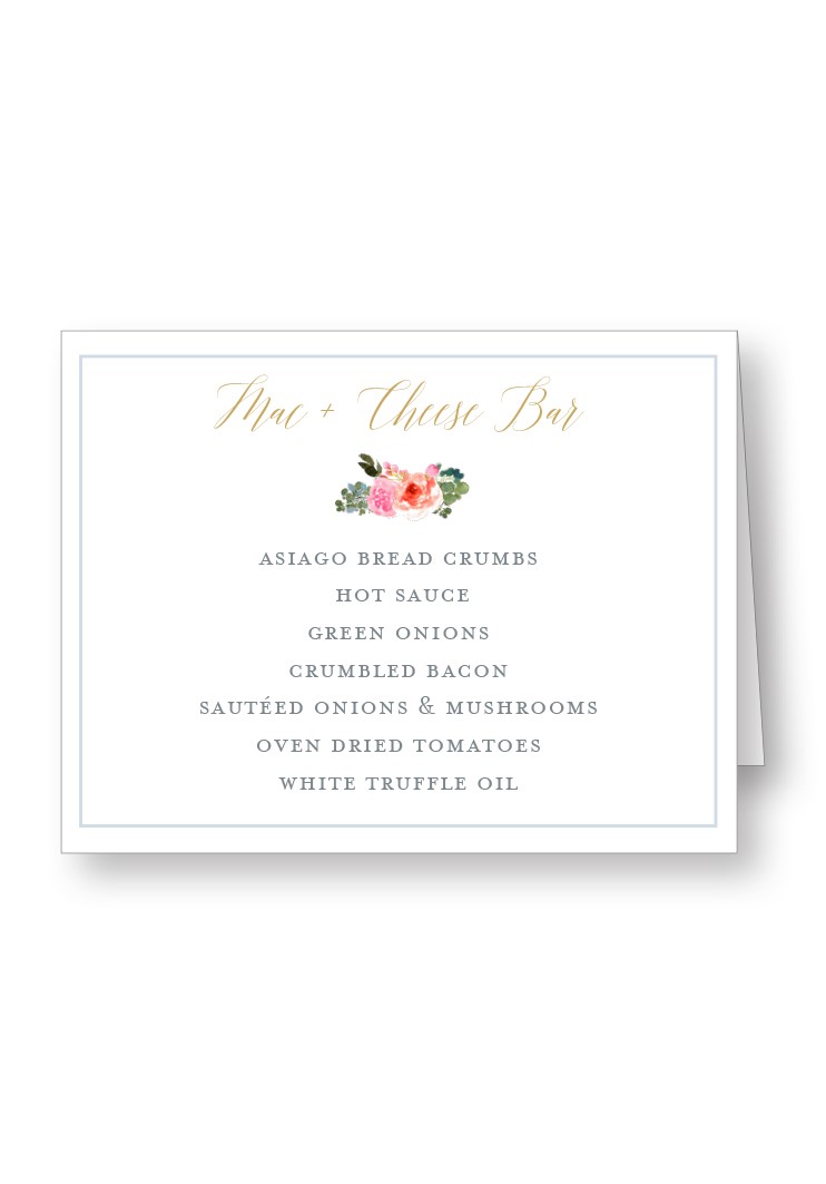 Bouquet Food Station & Appetizer Signage | Paper Daisies Stationery
