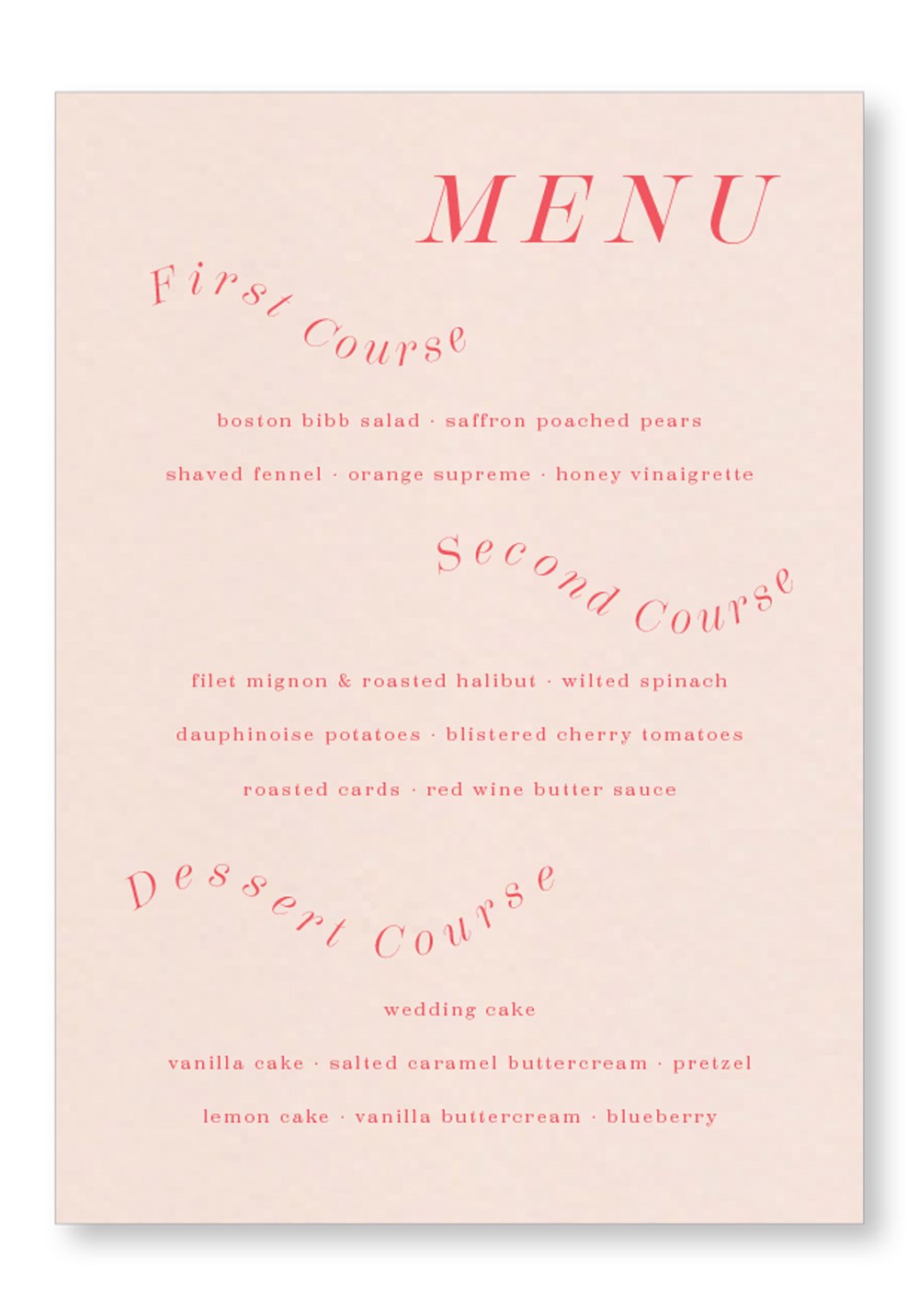Daffodil Menu | Paper Daisies Stationery