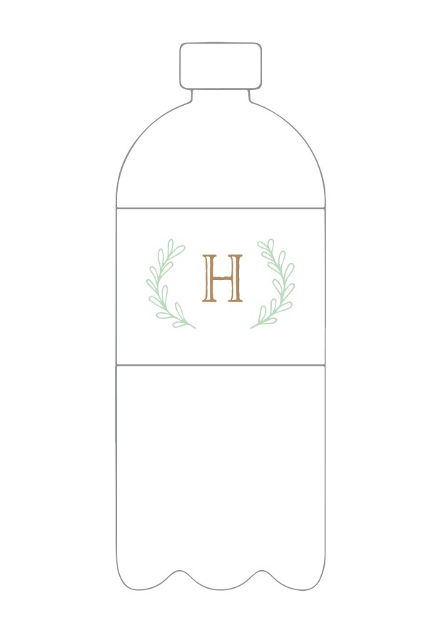 Sage Water Bottle Label | Paper Daisies Stationery