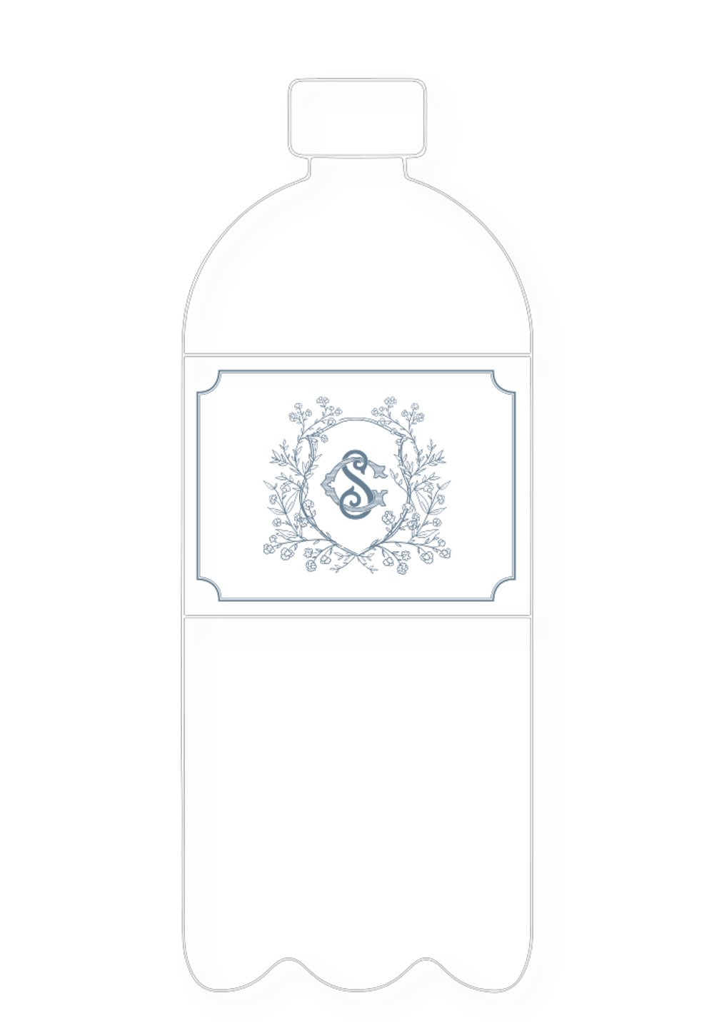 Boxwood Water Bottle Label | Paper Daisies Stationery