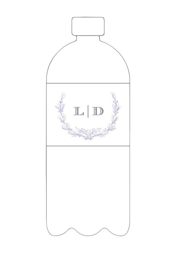 Iris Water Bottle Label | Paper Daisies Stationery
