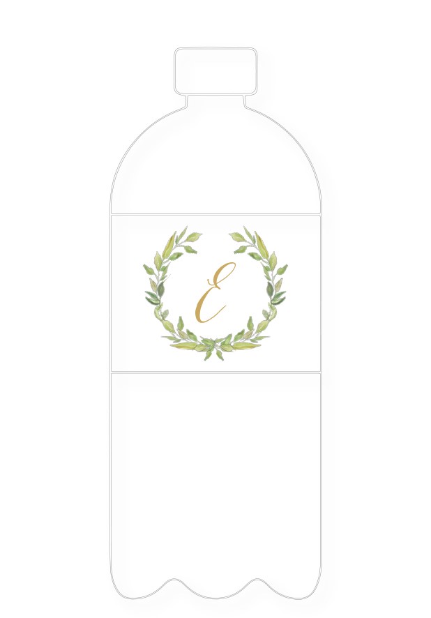 Laurel Water Bottle Label | Paper Daisies Stationery