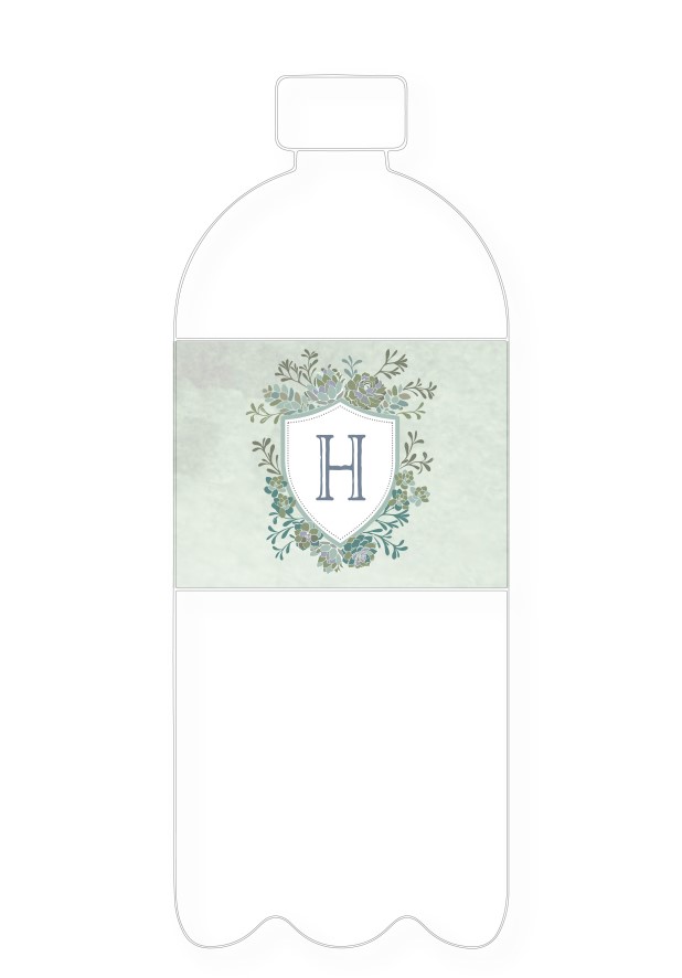 Succulent Water Bottle Label | Paper Daisies Stationery