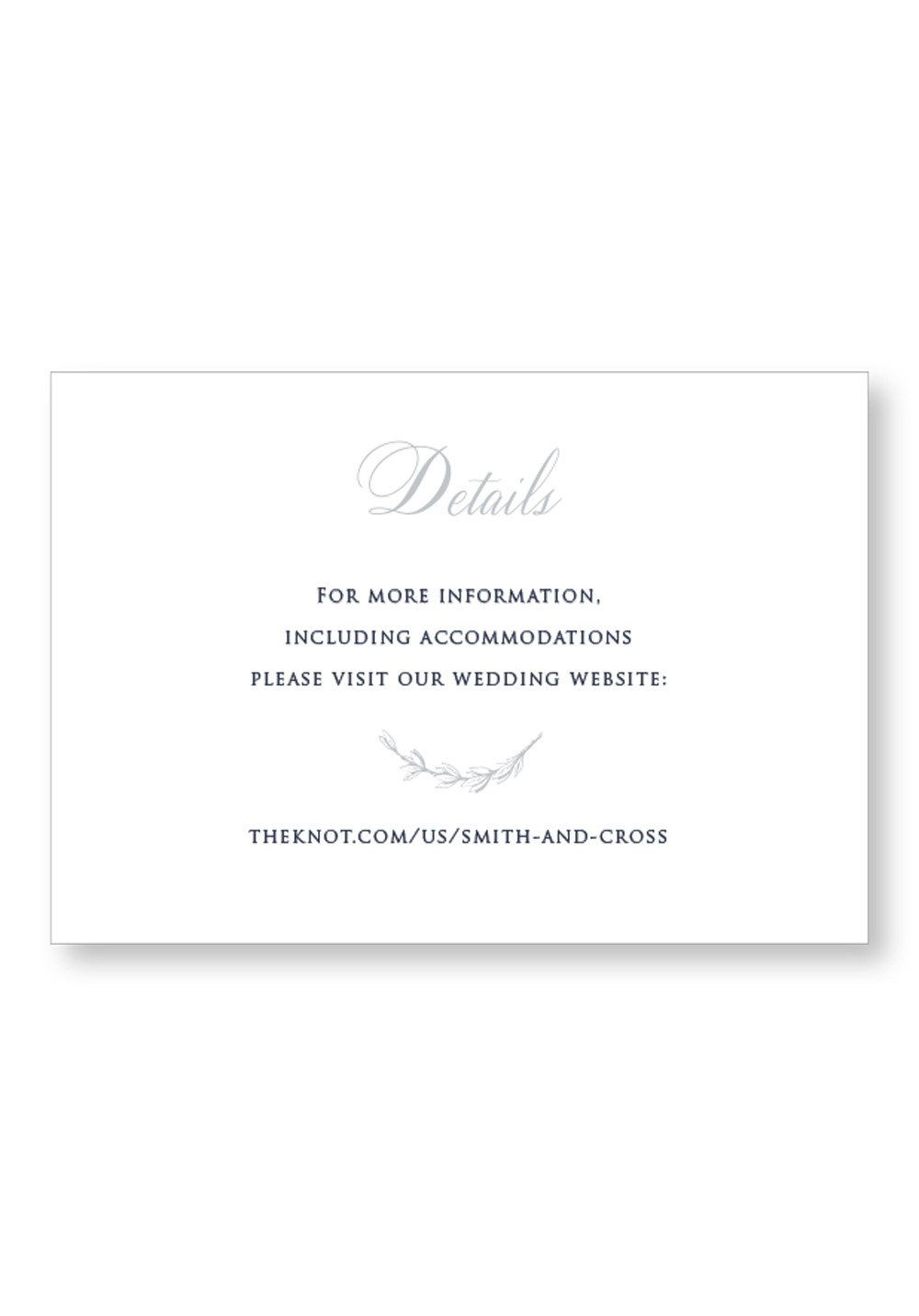 Azalea | Classic Wedding Invite Details Card | Paper Daisies Stationery