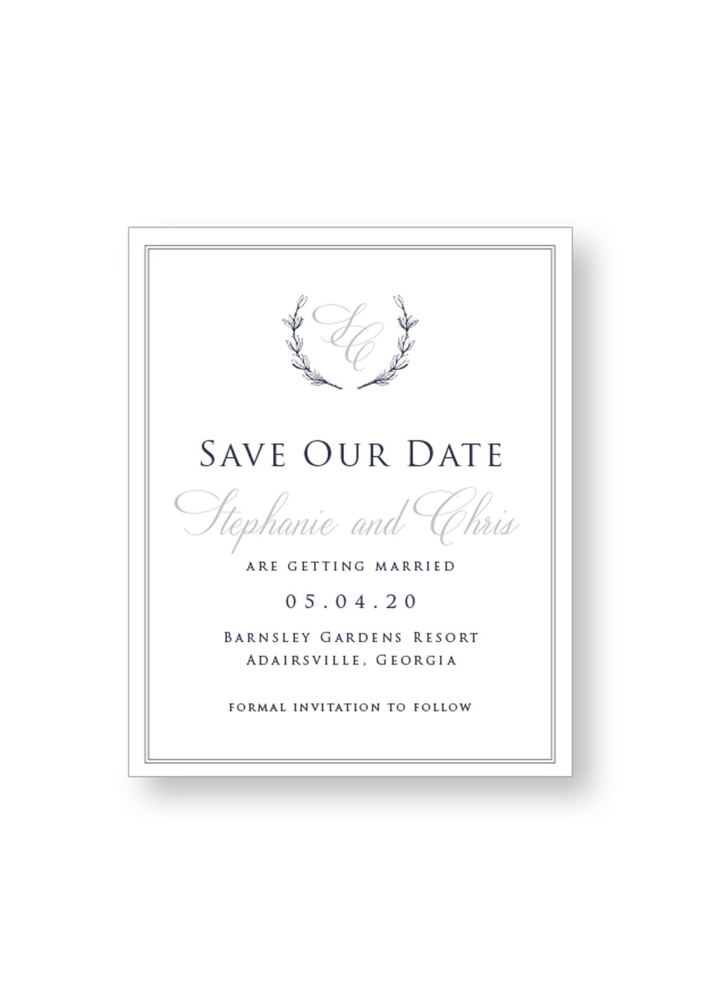 Azalea | Classic Save the Date | Paper Daisies Stationery