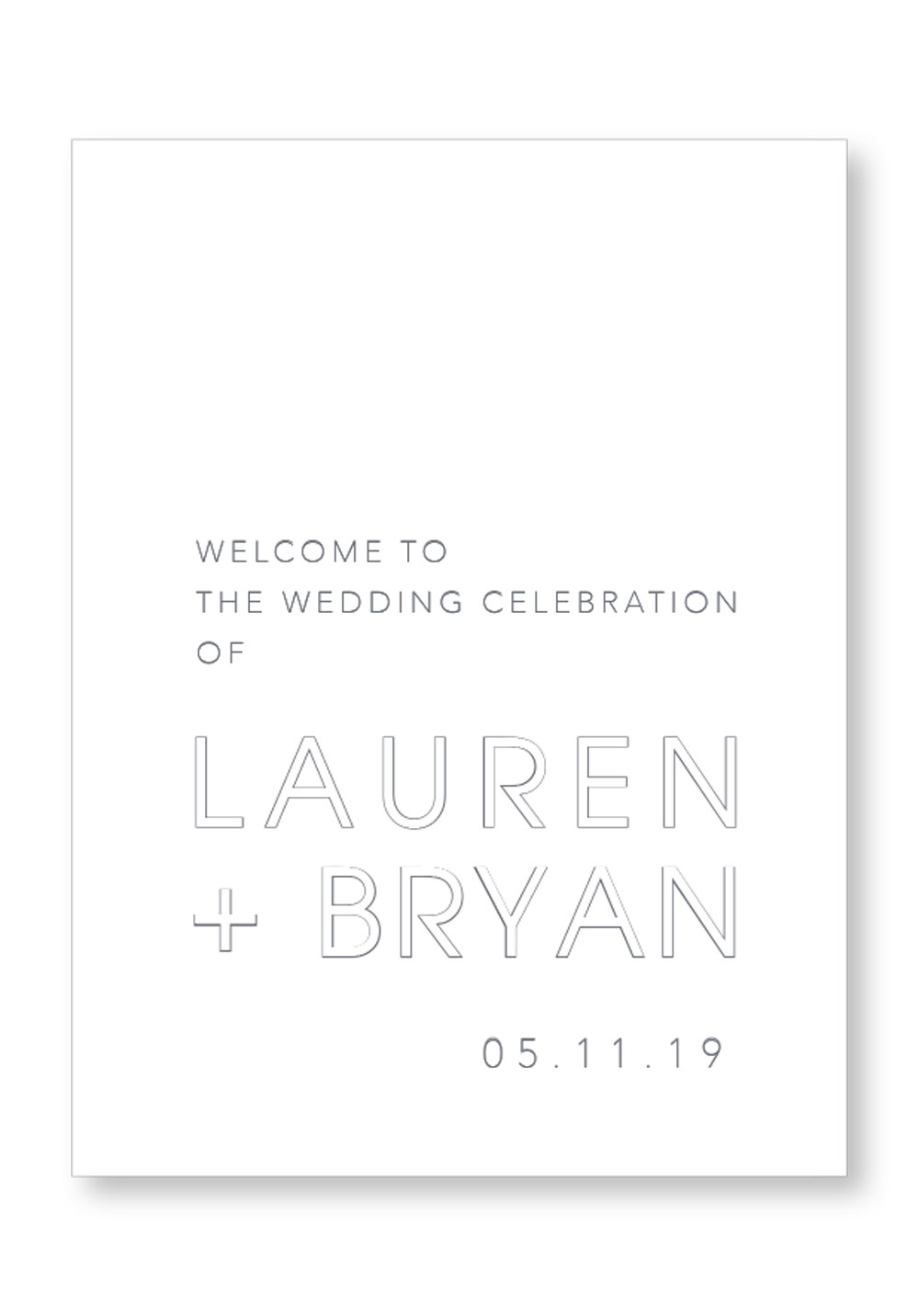 Orchid | Modern Ceremony & Reception Large Signage | Paper Daisies Stationery