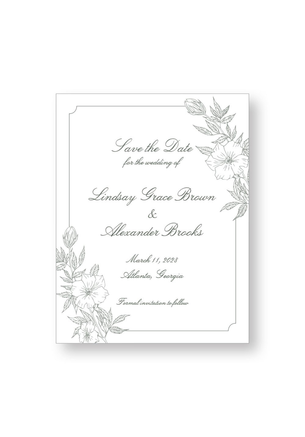 Rosemary Save the Date | Paper Daisies Stationery