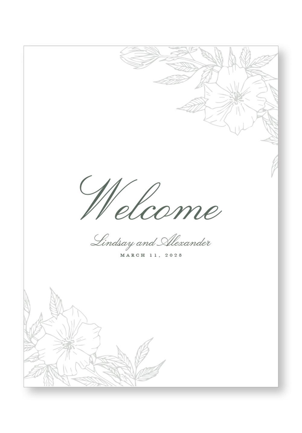 Rosemary Ceremony & Reception Large Signage | Paper Daisies Stationery