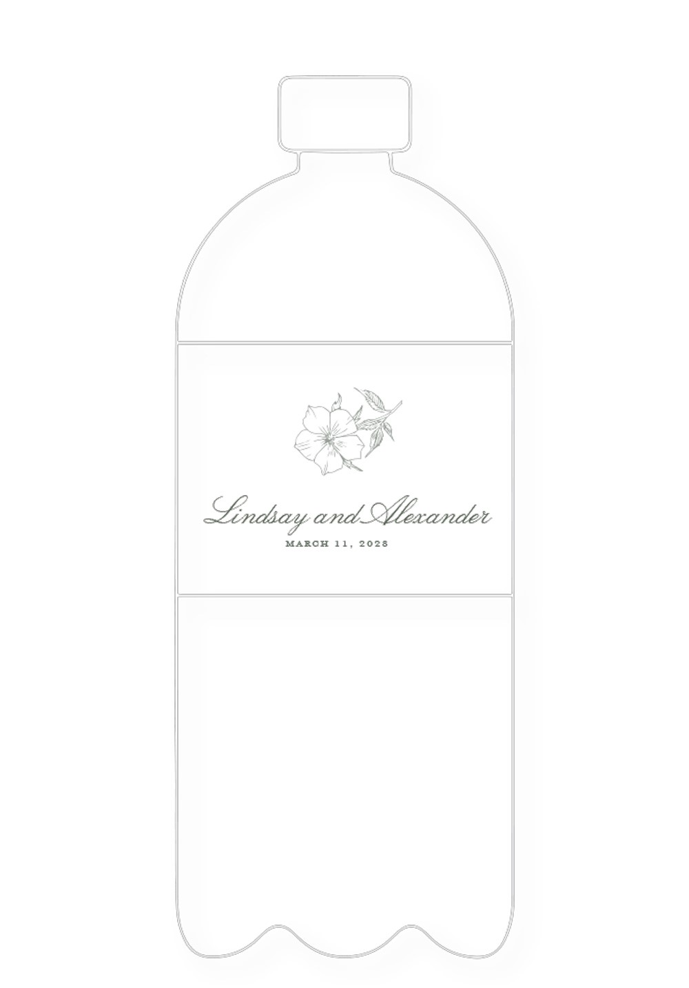 Rosemary Water Bottle Label | Paper Daisies Stationery