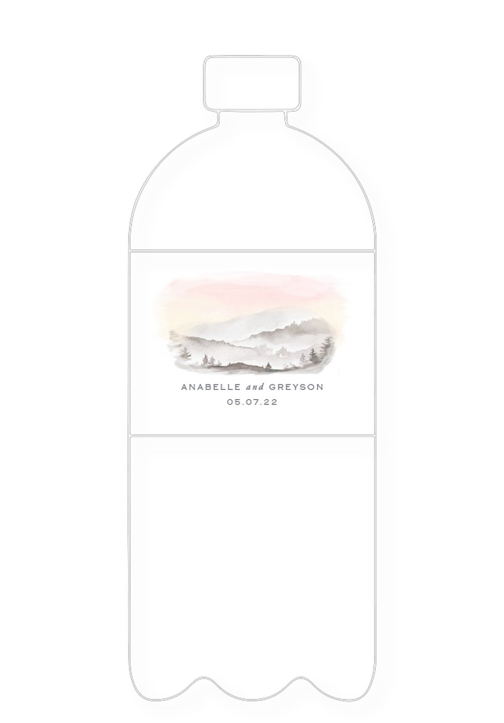 Wildflower Water Bottle Label | Paper Daisies Stationery
