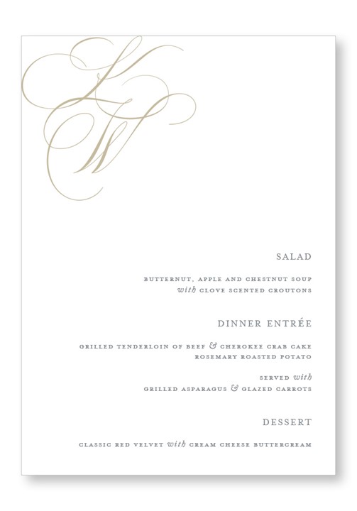 Peony Menu