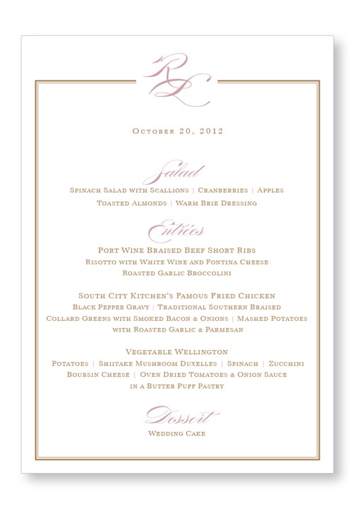 Rose Menu