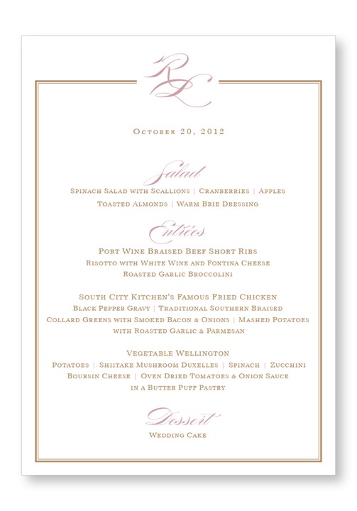 Rose Menu