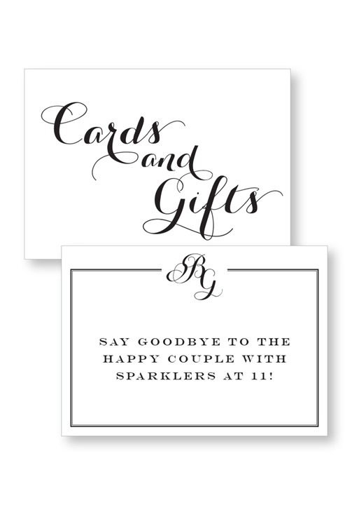 Gardenia Ceremony & Reception Small Signage