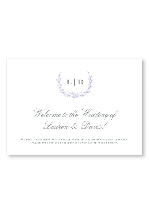 Iris Ceremony & Reception Large Signage
