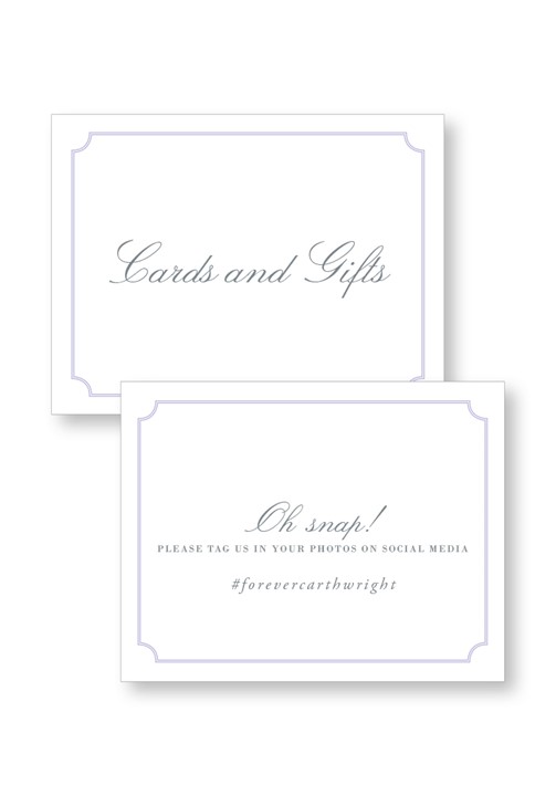 Iris Ceremony & Reception Small Signage