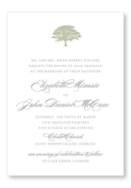 Spanish Moss Invitation