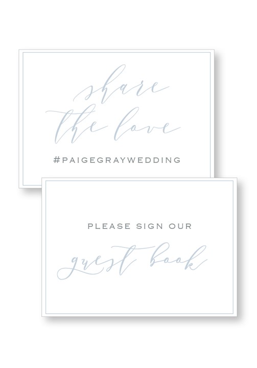 Periwinkle Ceremony & Reception Small Signage