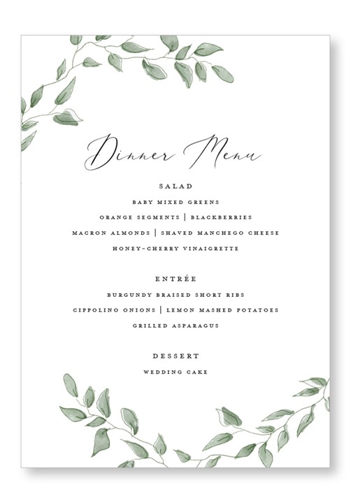 Eucalyptus Menu