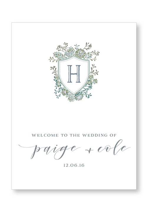 Succulent Ceremony & Reception Large Signage