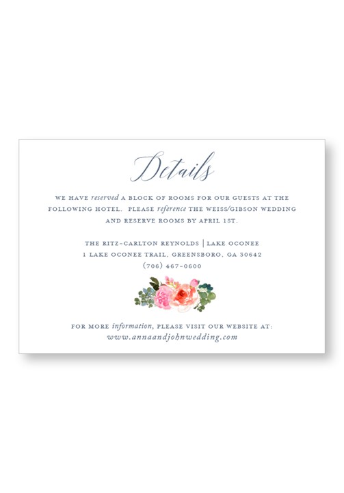 Bouquet Enclosure Card