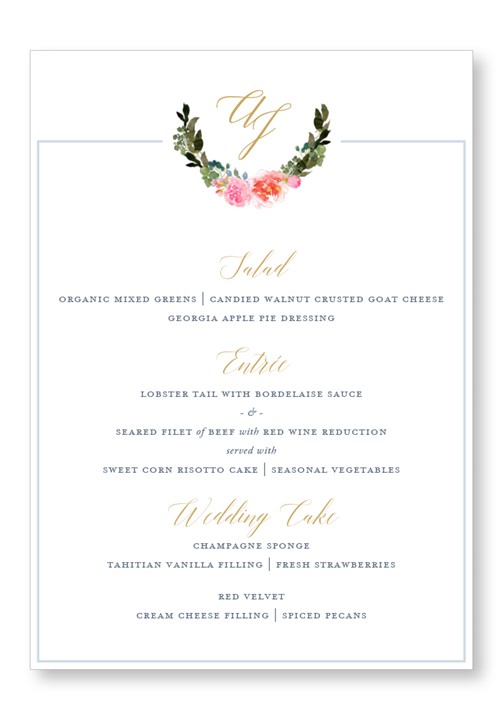 Bouquet Menu