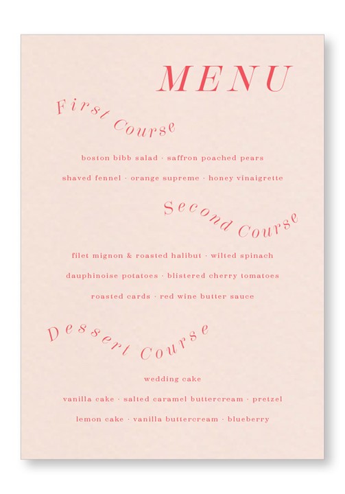 Daffodil Menu