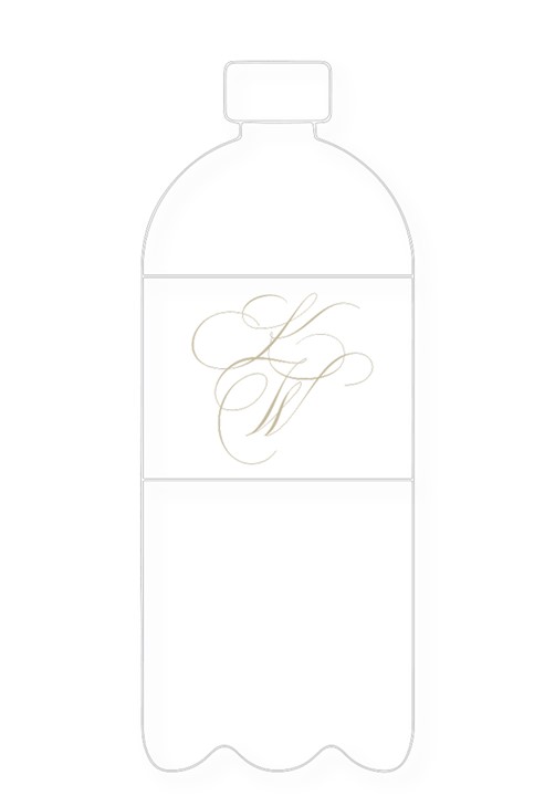 Peony Water Bottle Label