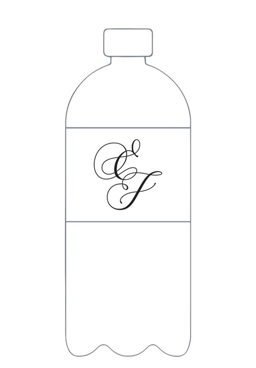 Jasmin Water Bottle Label