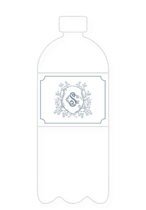 Boxwood Water Bottle Label