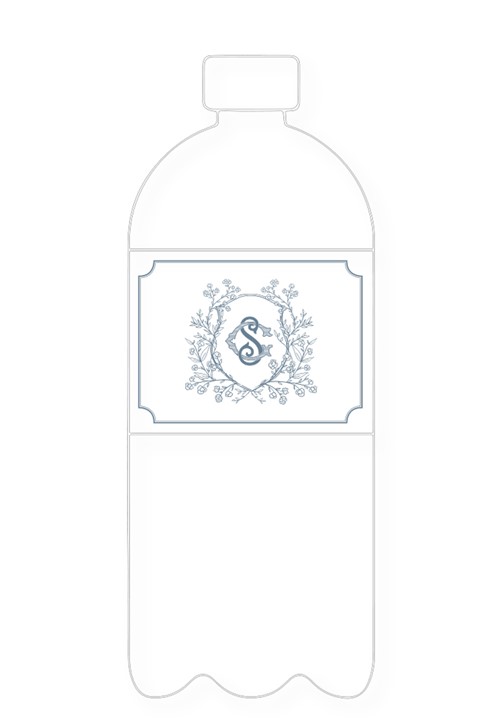 Boxwood Water Bottle Label